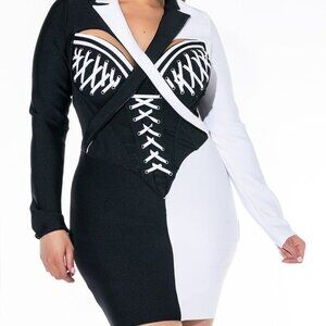 CRUELLA IS HERE BANDAGE MINI DRESS / Brand NEW !